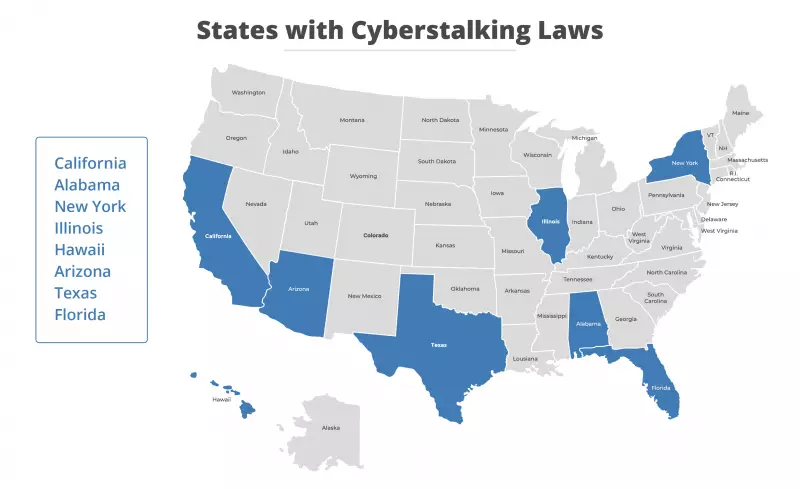 States with cyberstalking laws