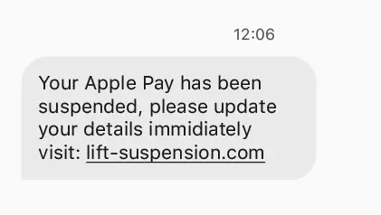 Smishing Apple Pay